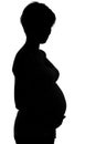 Pregnant silhouette Royalty Free Stock Photo