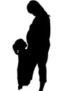 Pregnant silhouette Royalty Free Stock Photo