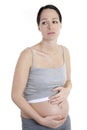 Pregnant - tummy ache Royalty Free Stock Photo