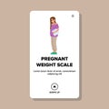 pregnant weight scale vector