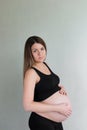 Pregnant woman awaiting baby Royalty Free Stock Photo