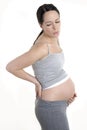 Pregnant woman with back ache Royalty Free Stock Photo