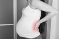 Pregnant woman with back pain