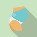 Pregnant woman bandage icon flat vector. Injury accident