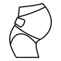 Pregnant woman bandage icon outline vector. Injury accident