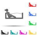 Pregnant woman, bath multi color style icon. Simple glyph, flat of pregnant woman icons for ui and ux, website or mobile