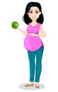 Pregnant woman. Beautiful ladyPregnant woman. Beautiful lady prepares to be a mother. Royalty Free Stock Photo