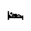 pregnant woman, bed icon. Element of pregnant icon for mobile concept and web apps. Pictogram pregnant woman, bed icon can be used