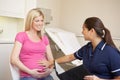 Pregnant Woman Being Given Ante Natal Check By Nurse Royalty Free Stock Photo