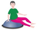 Pregnant woman on the BOSU