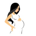 Pregnant woman brunette