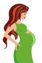 Pregnant Woman Caressing Belly Royalty Free Stock Photo