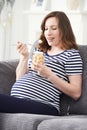 Pregnant Woman With Craving For Pickled Onions Royalty Free Stock Photo