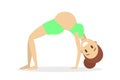 Pregnant woman doing yoga exercise. Pregnancy and fitness Royalty Free Stock Photo