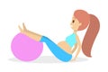 Pregnant woman doing yoga exercise. Pregnancy and fitness Royalty Free Stock Photo