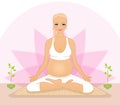 Pregnant woman doing yoga exercises Royalty Free Stock Photo