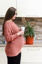 Pregnant woman drink tea Royalty Free Stock Photo