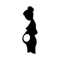 Pregnant woman with empty belly as metaphor of spontaneous miscarriage or voluntary abortion after unintended pregnancy.