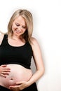 Pregnant Woman Expecting a Baby Girl Royalty Free Stock Photo