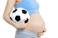 Pregnant woman expecting boy Royalty Free Stock Photo