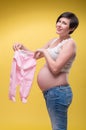 Pregnant woman expecting her baby Royalty Free Stock Photo