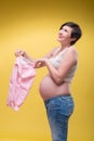 Pregnant woman expecting her baby Royalty Free Stock Photo