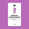 pregnant woman fashion vector