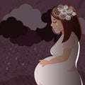 Pregnant woman feel upset