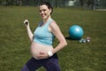Pregnant woman with fitness