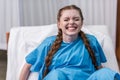 Pregnant woman giving birth in hospital Royalty Free Stock Photo