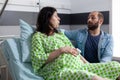 Pregnant woman going into labor Royalty Free Stock Photo