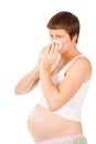 Pregnant woman has catarrh