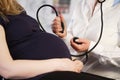 Pregnant woman having her blood pressure checked Royalty Free Stock Photo