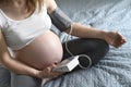 Pregnant woman having her blood pressure checked Royalty Free Stock Photo