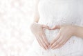 Pregnant Woman Heart Shape, Pregnancy Concept, Maternity Belly Royalty Free Stock Photo