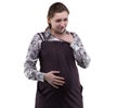 Pregnant woman and heartburn Royalty Free Stock Photo