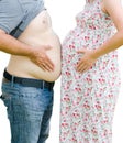 Pregnant woman with her husband. Royalty Free Stock Photo