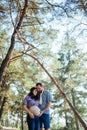 Pregnant woman with her husband waiting for newborn baby. Royalty Free Stock Photo