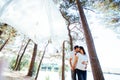 Pregnant woman with her husband waiting for newborn baby. Royalty Free Stock Photo