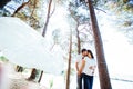 Pregnant woman with her husband waiting for newborn baby. Royalty Free Stock Photo