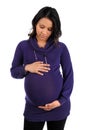 Pregnant Woman Holding Belly Royalty Free Stock Photo
