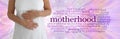 Aspects of Motherhood Word Tag Cloud Royalty Free Stock Photo