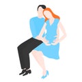 Pregnant woman with husband. Family couple expect a baby Royalty Free Stock Photo