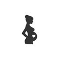Pregnant woman icon. Simple element illustration. Pregnant woman symbol design from Pregnancy collection set. Can be used in web a Royalty Free Stock Photo