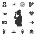 Pregnant woman icon. Simple element illustration. Pregnant woman symbol design from Pregnancy collection set. Can be used for web Royalty Free Stock Photo