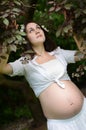 Pregnant woman with jasmine