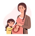 Pregnant woman with kid vector concept Royalty Free Stock Photo