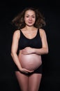 The pregnant woman love and care