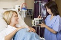 Pregnant Woman Lying In Hospital Bed Royalty Free Stock Photo