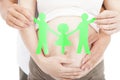 pregnant woman and man for family concept Royalty Free Stock Photo